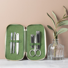 Green Color 6 PCS Manicure Set Natural Style