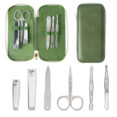 Green Color 6 PCS Manicure Set Natural Style