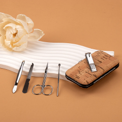 Wood Grain Bag 5 PCS Manicure Set