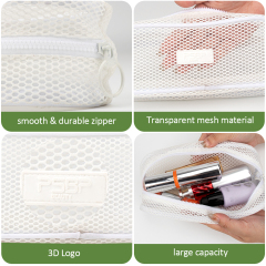 Portable New White Mesh Bag Oval Shape