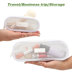 Portable New White Mesh Bag Oval Shape