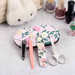 New Design Double-sided Plant Element Printed Beauty Set 4 PCS Set