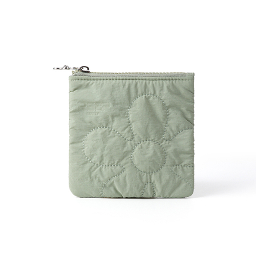 Customized Flower Style Candy Colored Square Polyester Makeup Bag Zipper Cosmetic Pouch for Small Stuff