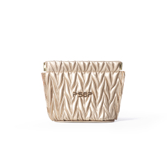 Classic Square PU Faux Leather Lipstick Bag Shrapnel Automatic Closed Makeup Bag Coin Purses Headset Pouch Credit Card Pocket