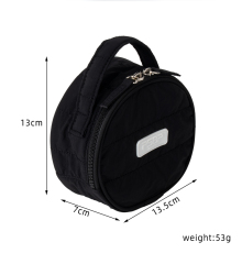 High Level Women Girls Earrings Ear Stud Round Box Organizer Portable Jewelry Storage Case Small Travel Jewelry Boxes Makeup Bag