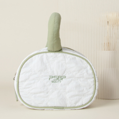 White Color Portable Storage Cosmetics Handbag Travel Bag Casual Pouch for Small Things Phone Lipstick Makeup Brushes with Tote