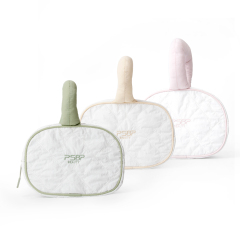 White Color Portable Storage Cosmetics Handbag Travel Bag Casual Pouch for Small Things Phone Lipstick Makeup Brushes with Tote