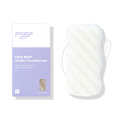 Facial cleaning konjac sponge white