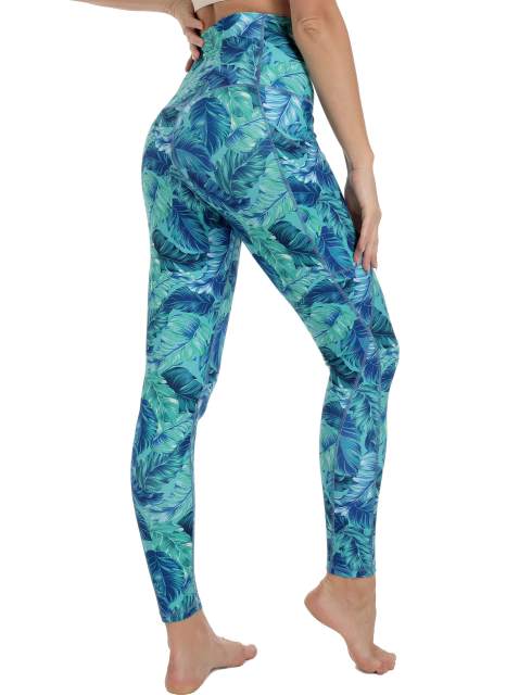 Women High Waisted Workout Leggings Floral Printed