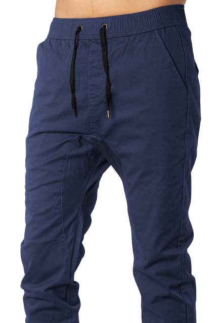 Man Khaki Jogger Pants Navy Blue
