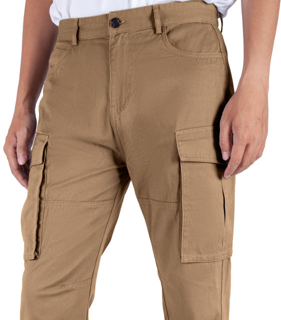 Man Cargo Work Pants Dark Khaki