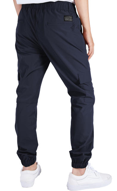 Man Lightweight Cargo Jogger Pants Slim Fit Navy Blue