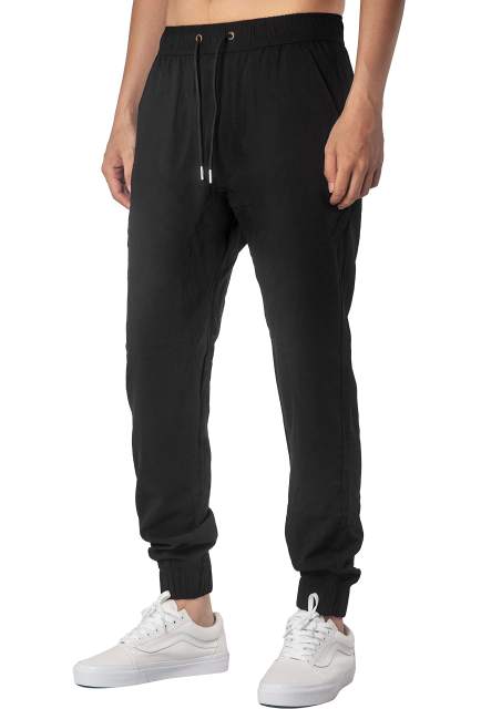 Men Lightweight Summer Jogger Sweatpants Black