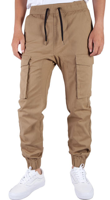 Man Cargo Jogger Pants Dark Khaki