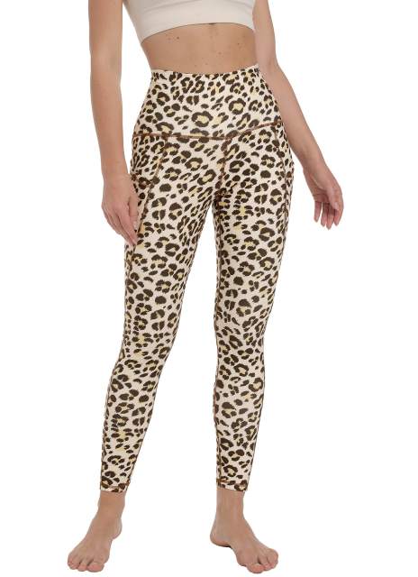 Women High Waisted Workout Leggings Leopard