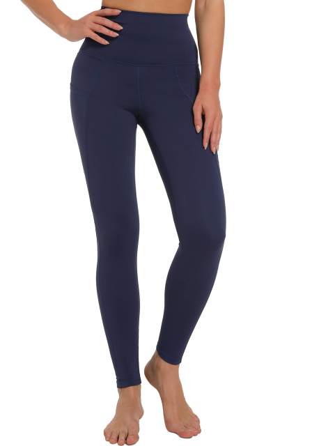 Women High Waisted Workout Leggings Navy Blue