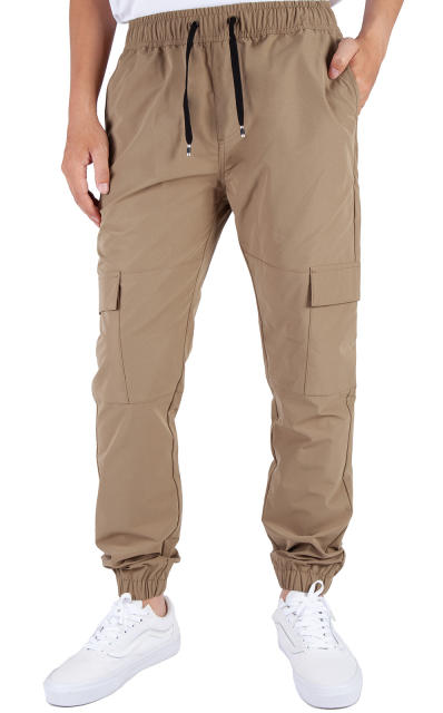 Man Lightweight Cargo Jogger Pants Khaki