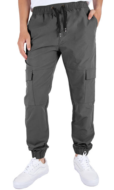 Man Lightweight Cargo Jogger Pants Mid Grey