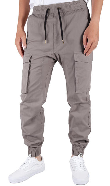 Man Cargo Jogger Pants Mid Grey