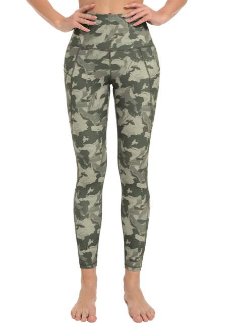 Women High Waisted Workout Leggings Camo