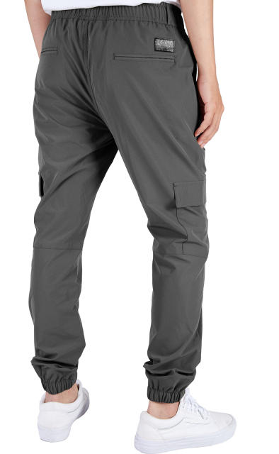 Man Lightweight Cargo Jogger Pants Slim Fit Mid Grey