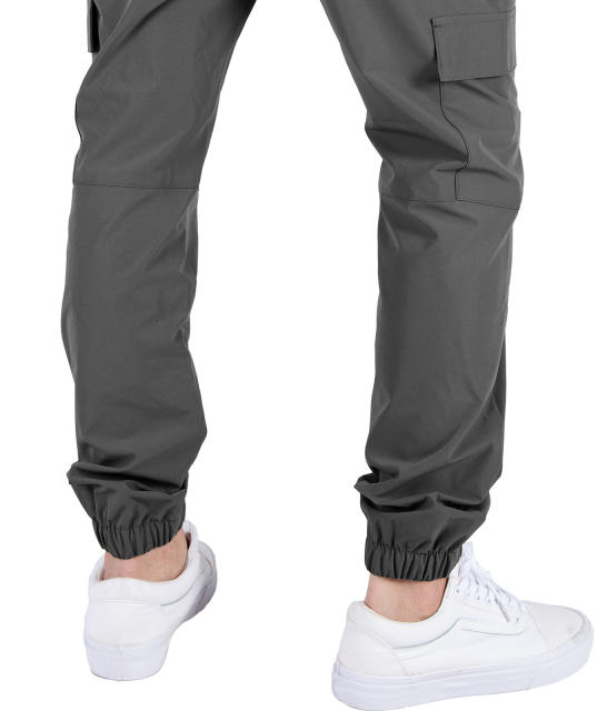 Man Lightweight Cargo Jogger Pants Mid Grey