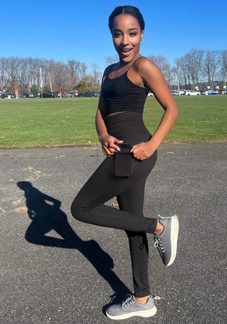 Women High Waisted Workout Leggings Black