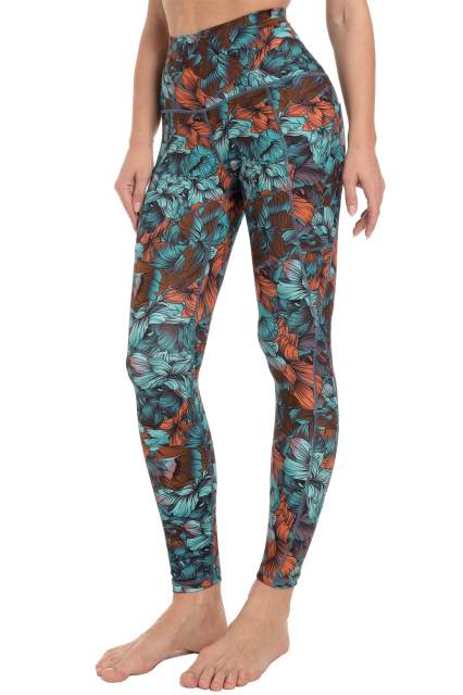 Women High Waisted Workout Leggings Floral Printed