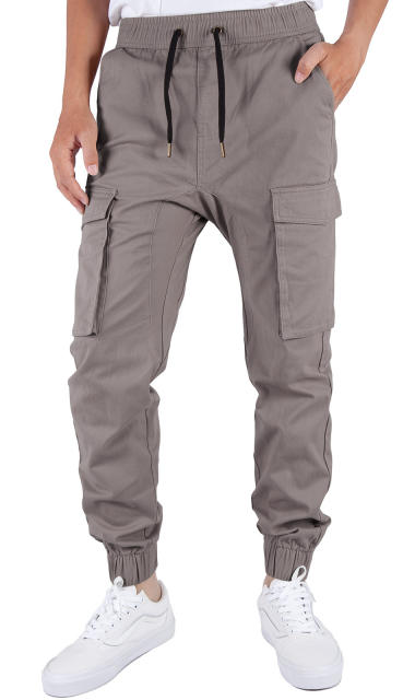 Man Cargo Jogger Pants Mid Grey