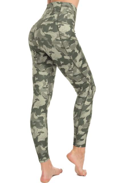 Women High Waisted Workout Leggings Camo