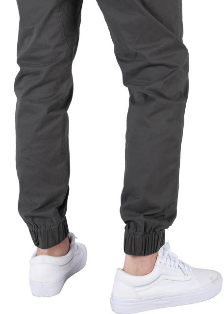 Man Khaki Jogger Pants Dark Grey