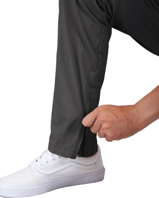 Mens Joggers with Zipper Pockets Slim Fit Dark Grey