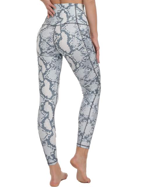 Women High Waisted Workout Leggings Snake Print