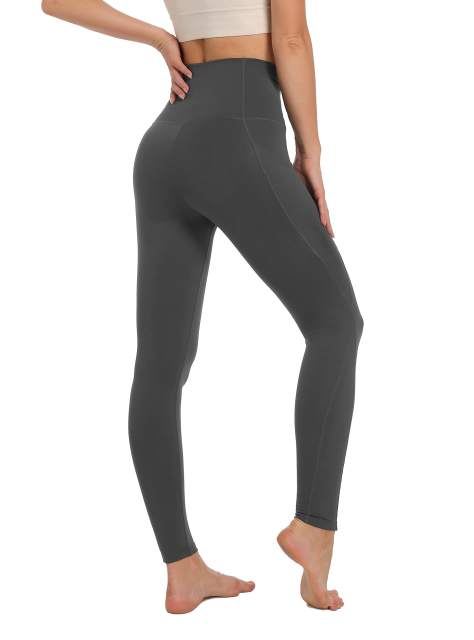 Women High Waisted Workout Leggings Charcoal Grey