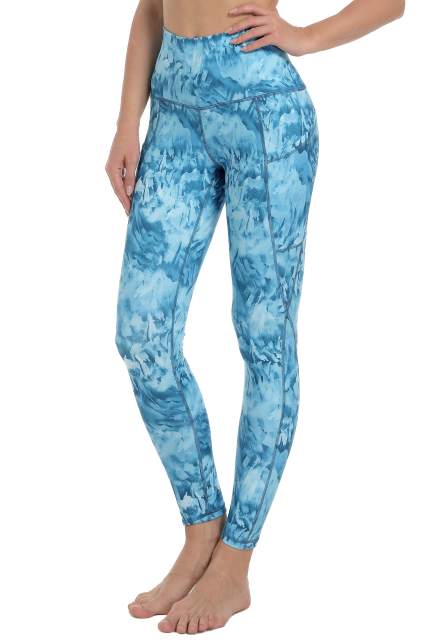 Women High Waisted Workout Leggings Brushwork