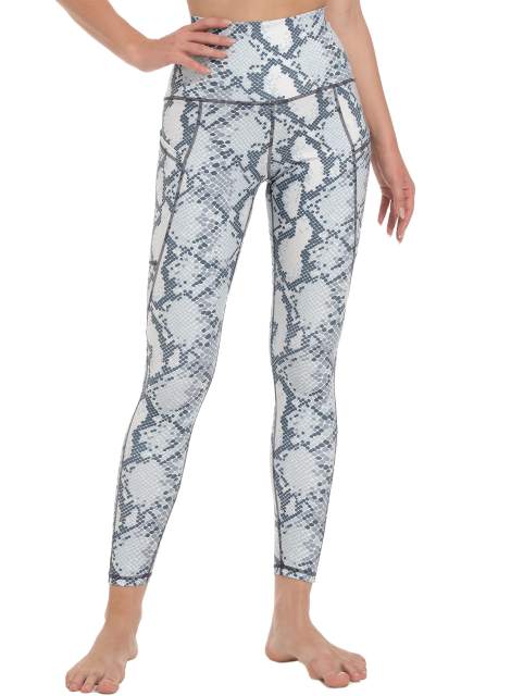 Women High Waisted Workout Leggings Snake Print