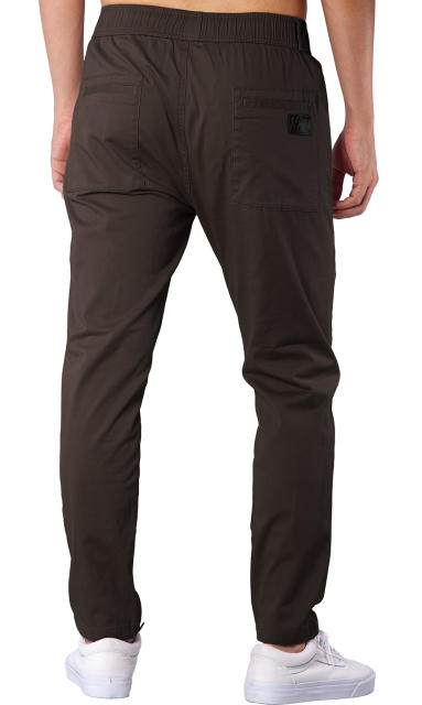Mens Joggers with Zipper Pockets Coffee