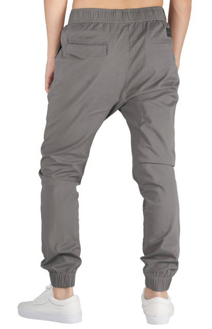 Man Khaki Jogger Pants Mid Grey