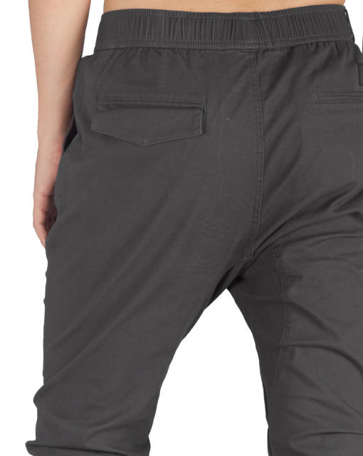 Man Khaki Jogger Pants Slim Fit Dark Grey