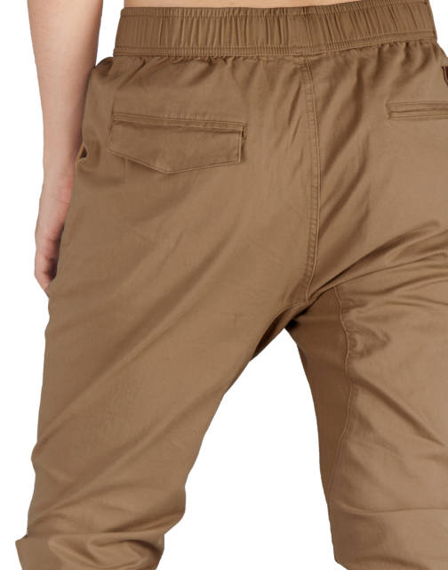 Man Khaki Jogger Pants Slim Fit Dark Khaki