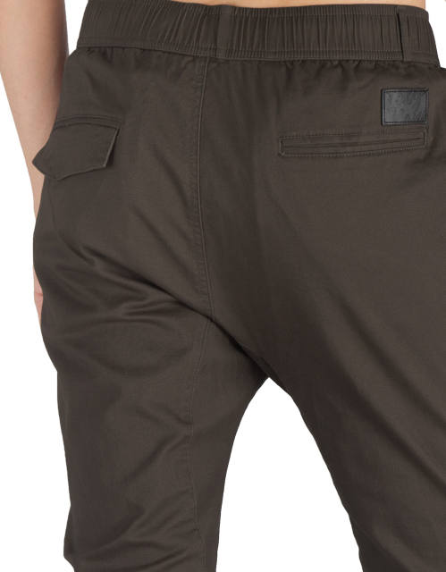 Man Khaki Jogger Pants Slim Fit Charcoal