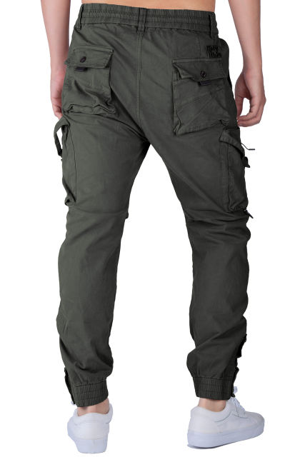 Man Wild Cargo Jogger Pants Army Green