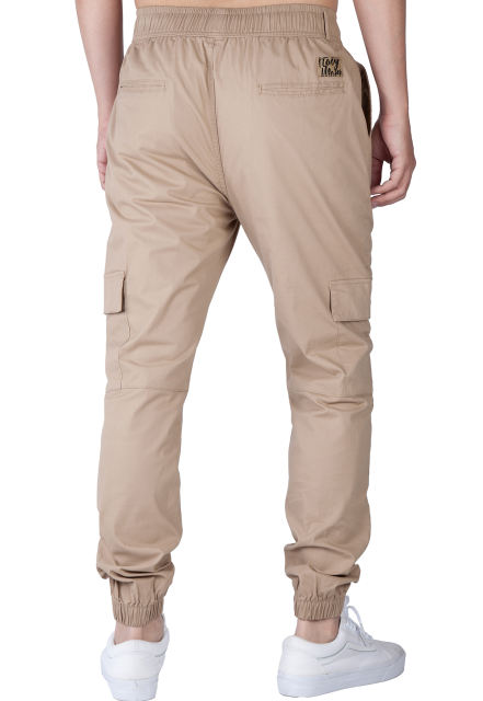 Men Cargo Joggers Athletic Pants Khaki