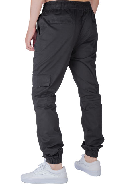 Men Cargo Joggers Athletic Pants Black