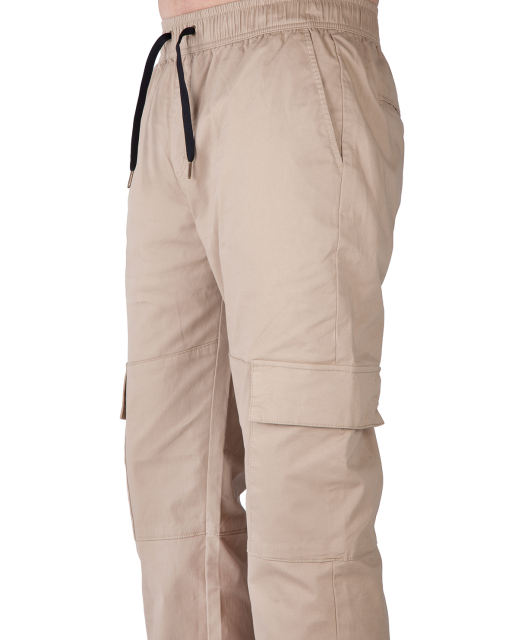 Men Cargo Joggers Athletic Pants Khaki