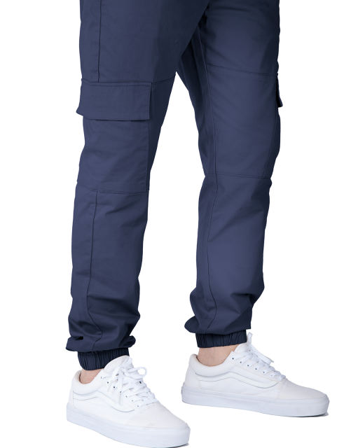 Men Cargo Joggers Athletic Pants Navy Blue