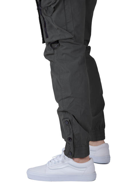 Man Wild Cargo Jogger Pants Slim Fit Dark Grey