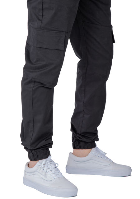 Men Cargo Joggers Athletic Pants Black