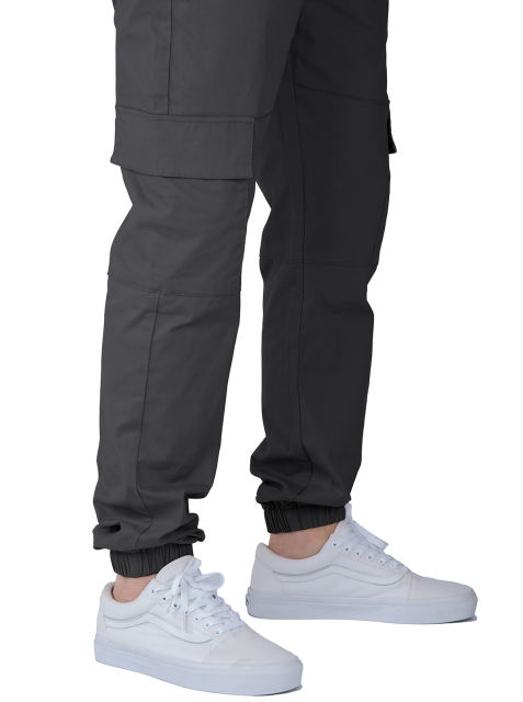 Men Cargo Joggers Athletic Pants Dark Grey