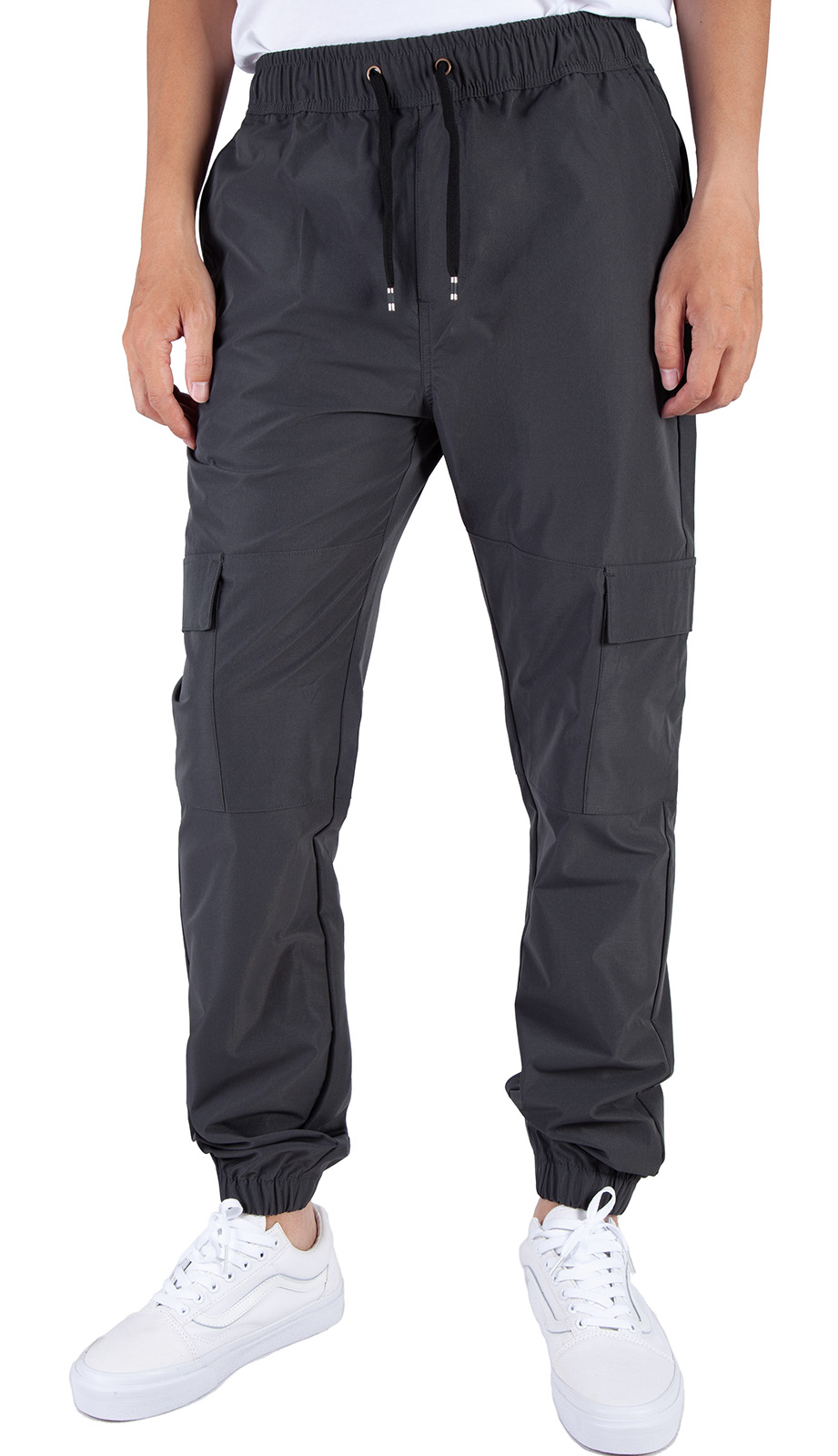 Man Lightweight Cargo Jogger Pants Dark Grey